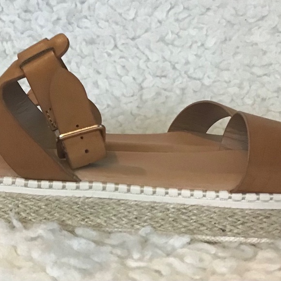 Bamboo ankle strap espadrille summer sandals size 8 - Picture 2 of 4